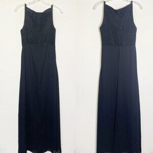Vintage Susan Roselli for VIJack Black Maxi Evening Dress